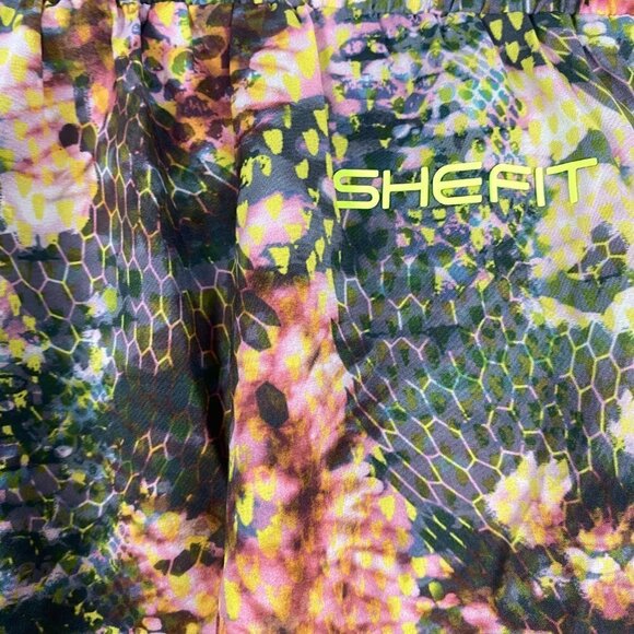 Shefit‎ Shorts Multicolored Print Athletic Polyester Blend Women's Small - Picture 5 of 8